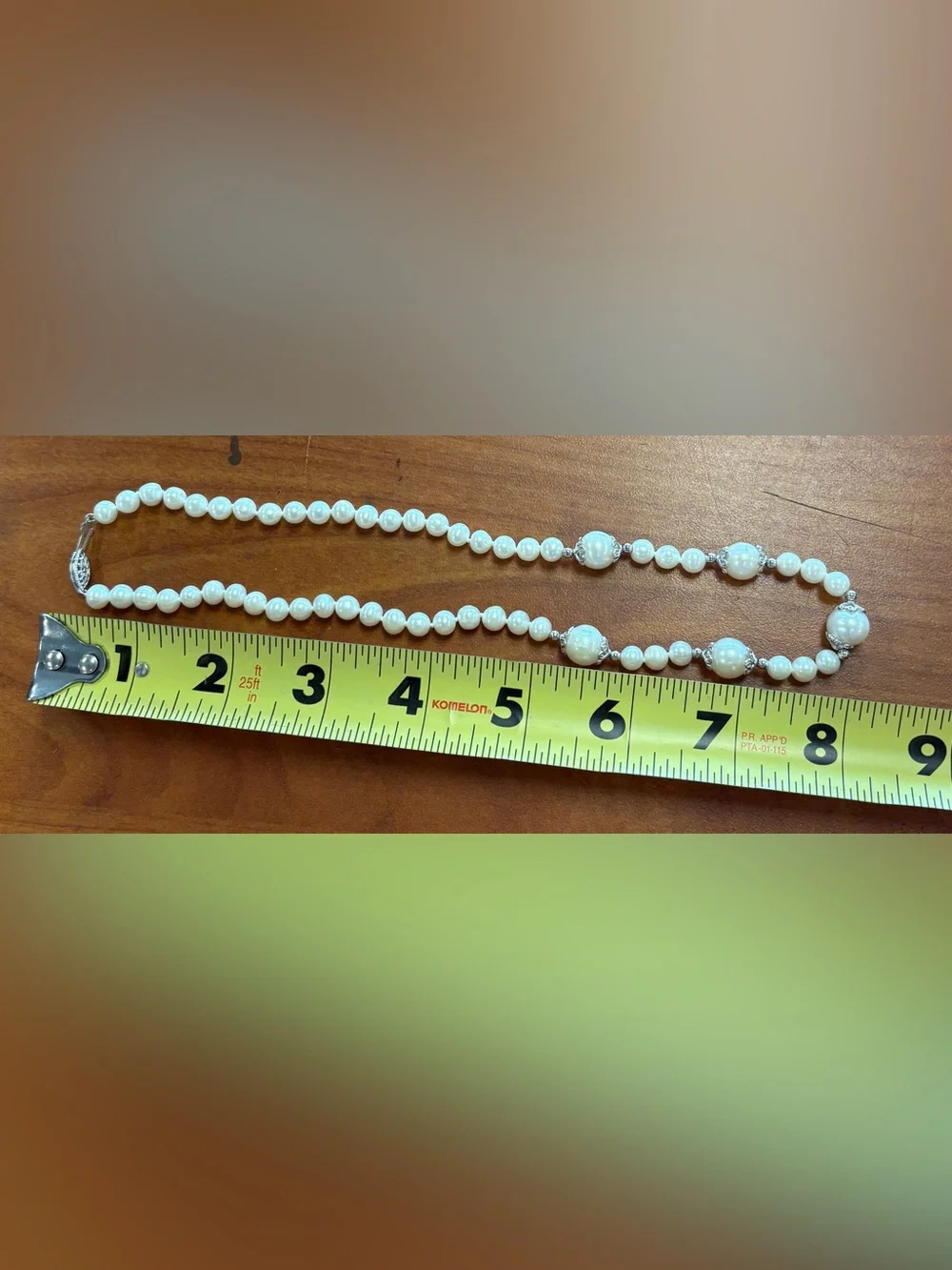 925 Sterling Silver Faux Pearl QVC Necklace